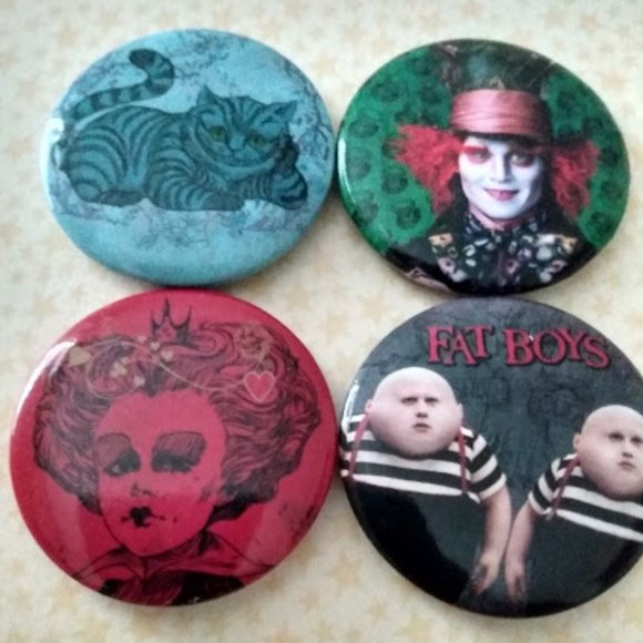 Disney Other - 4pc DISNEY ALICE IN WONDERLAND Cheshire Cat/Johnny Depp~Mad Hatter/Queen Magnets